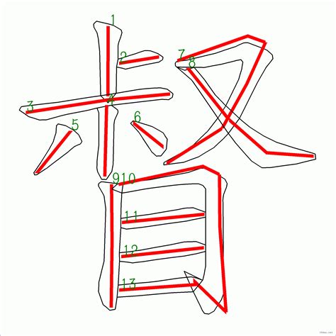 13 劃的字|筆畫13畫的漢字